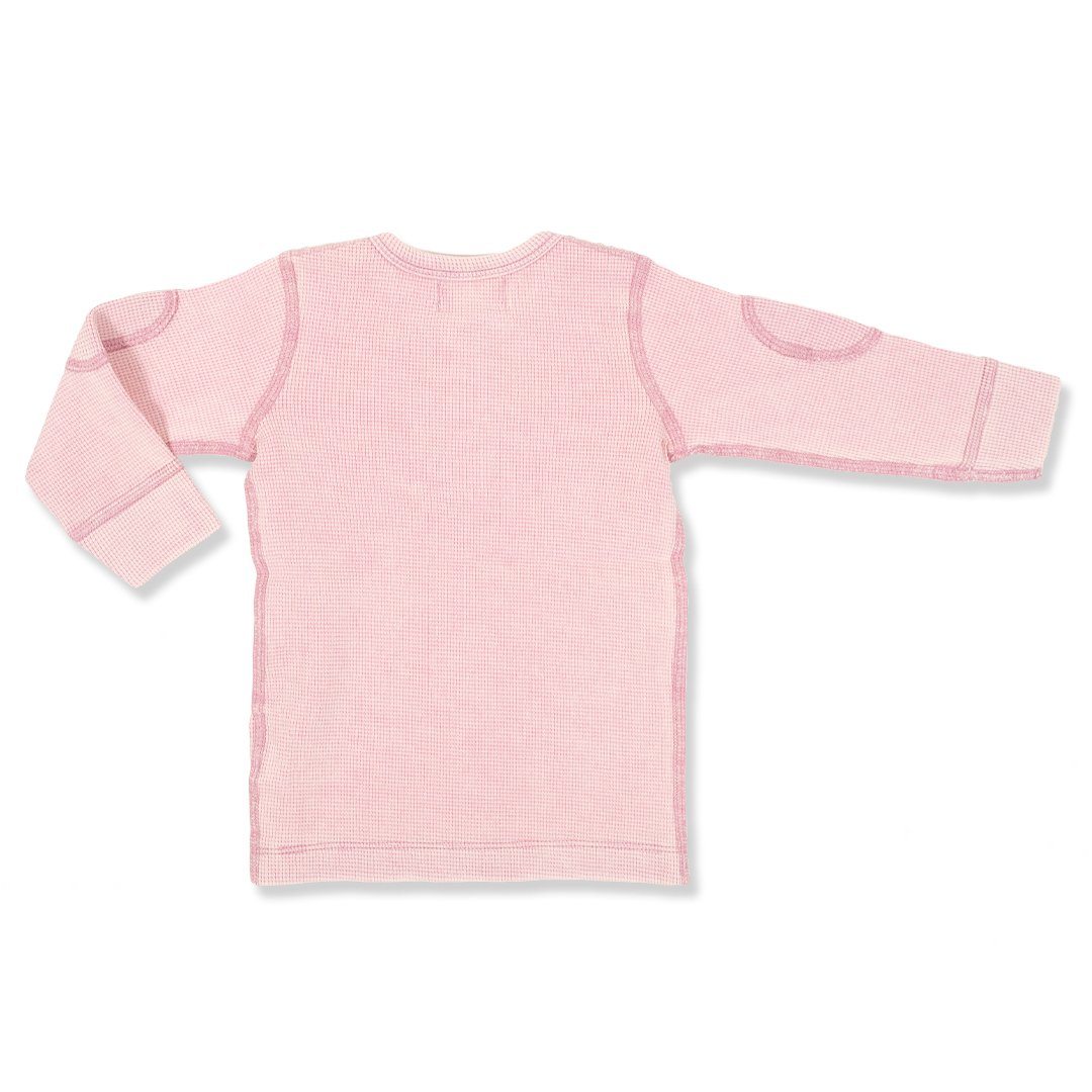 Vintage Pink Waffle LS Tee