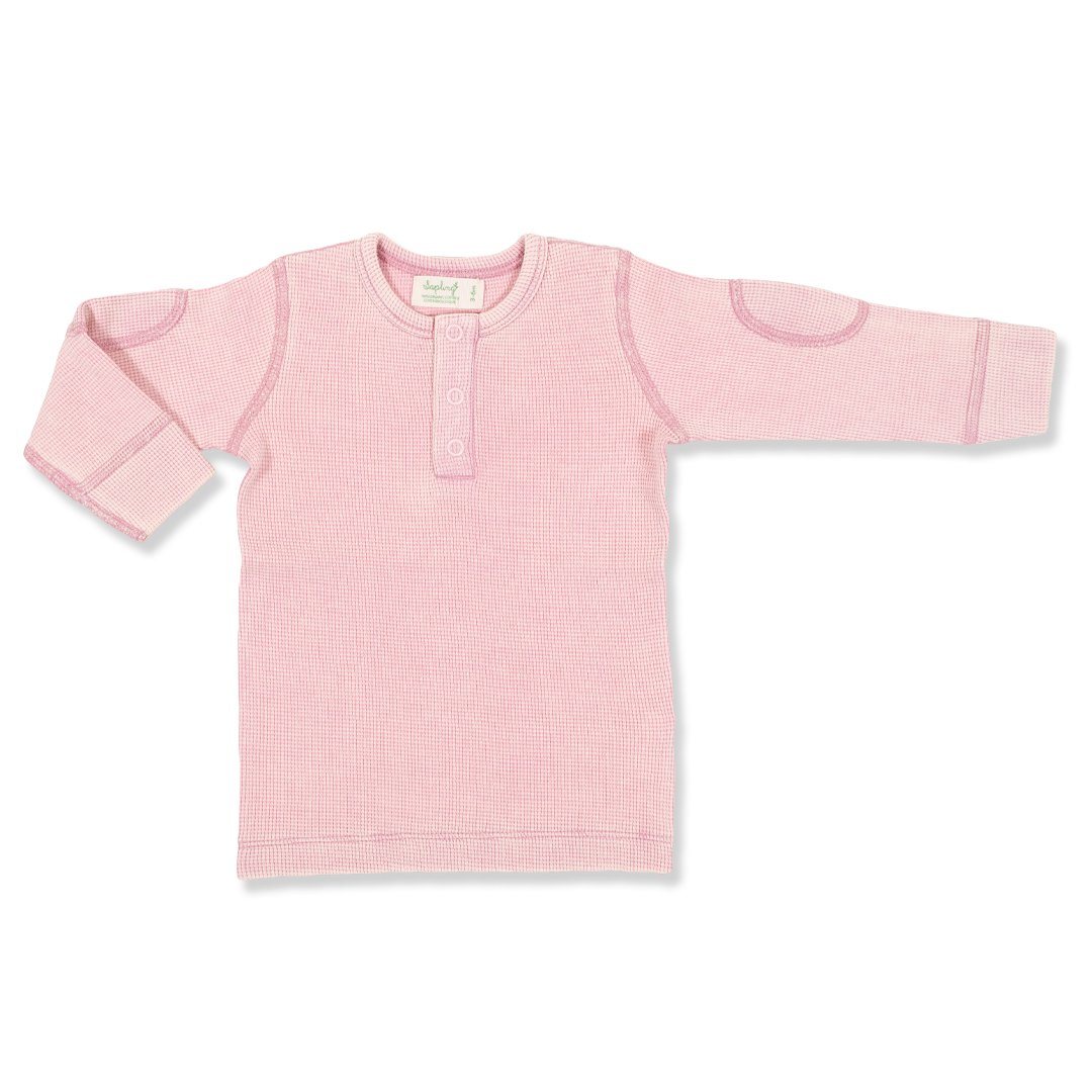 Vintage Pink Waffle LS Tee