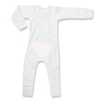 Love Bug Grey Zip Romper